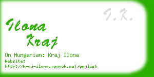 ilona kraj business card